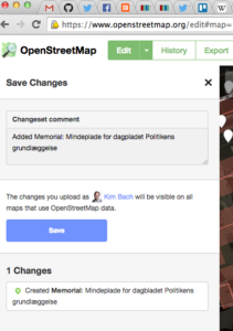 OpenStreetMap – ID Editor – Save changes