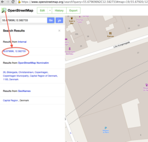 OpenStreetMap Search Results