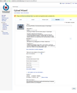 Wikimedia Commons – UploadWizard – Description