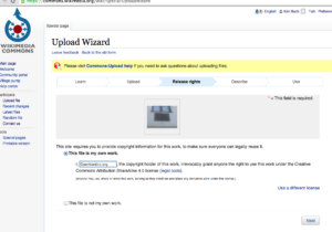 Wikimedia Commons – UploadWizard – Release Rights