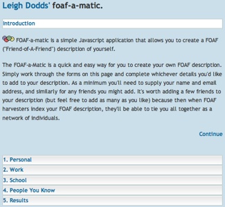 FOAF-a-matic screenshot